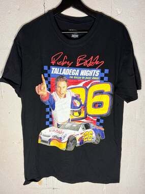 Talladega Nights The Ballad of Ricky Bobby #26 Graphic T-Shirt Black Men's Size